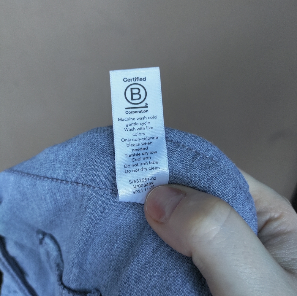 Athleta Farallon Heathered Light Blue Wide Leg Pants - Picture 8 of 8